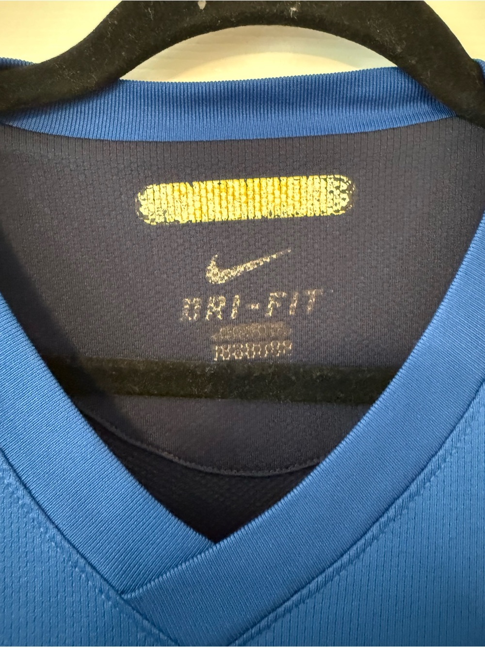 Nike Navy Authentic Soccer Jersey with White Accent - Picture 3 of 4